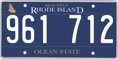 RI license plate 961712