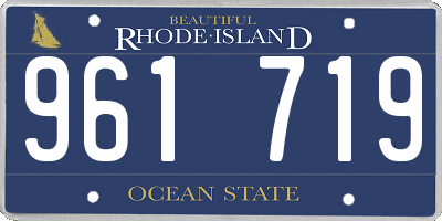 RI license plate 961719