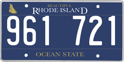 RI license plate 961721