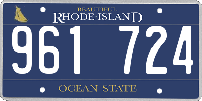 RI license plate 961724