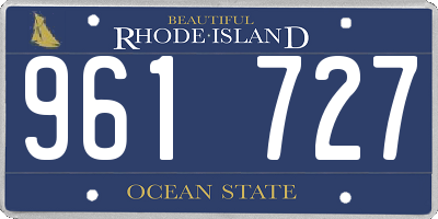 RI license plate 961727