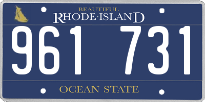RI license plate 961731