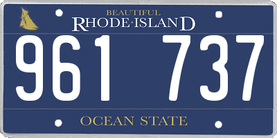 RI license plate 961737