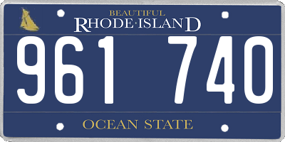 RI license plate 961740