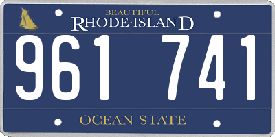 RI license plate 961741