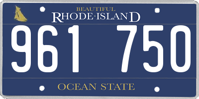 RI license plate 961750