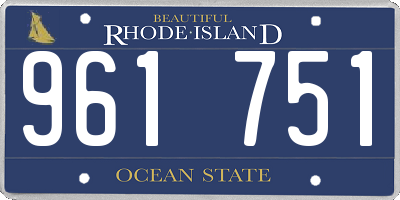RI license plate 961751