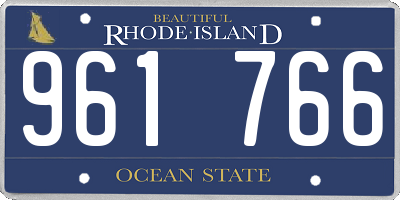 RI license plate 961766