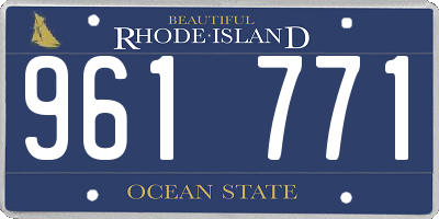 RI license plate 961771