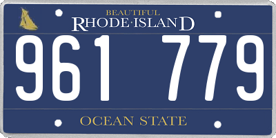 RI license plate 961779