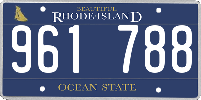 RI license plate 961788