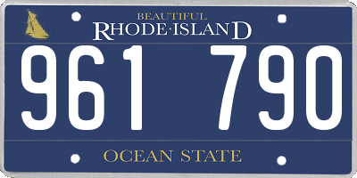 RI license plate 961790