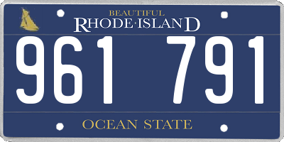 RI license plate 961791