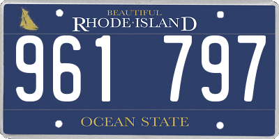 RI license plate 961797
