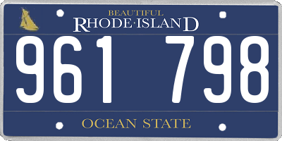 RI license plate 961798