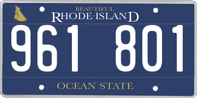 RI license plate 961801