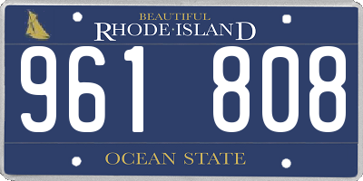 RI license plate 961808