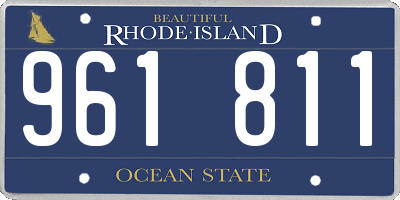 RI license plate 961811