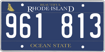 RI license plate 961813