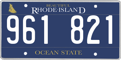 RI license plate 961821