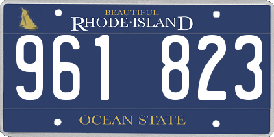 RI license plate 961823