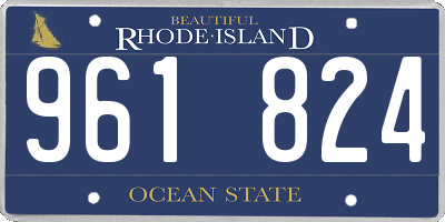 RI license plate 961824