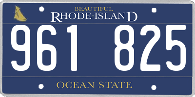 RI license plate 961825