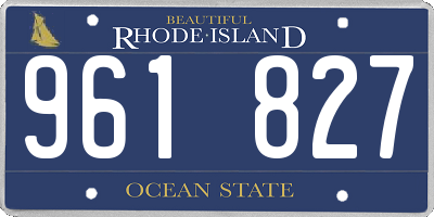 RI license plate 961827
