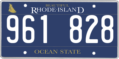 RI license plate 961828