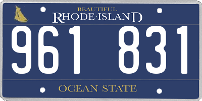 RI license plate 961831