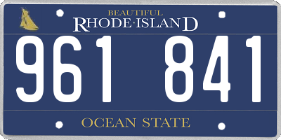 RI license plate 961841
