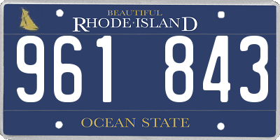 RI license plate 961843