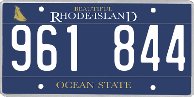 RI license plate 961844