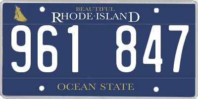 RI license plate 961847