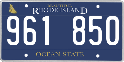 RI license plate 961850