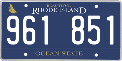 RI license plate 961851