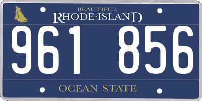 RI license plate 961856