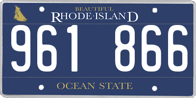 RI license plate 961866