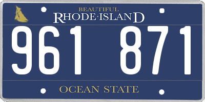 RI license plate 961871