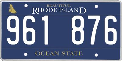 RI license plate 961876