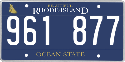 RI license plate 961877