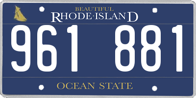 RI license plate 961881