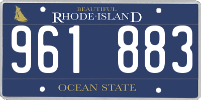 RI license plate 961883