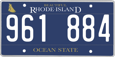 RI license plate 961884