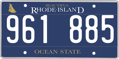 RI license plate 961885