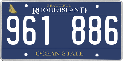 RI license plate 961886