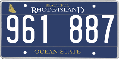RI license plate 961887