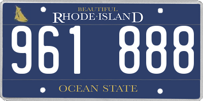 RI license plate 961888