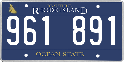 RI license plate 961891
