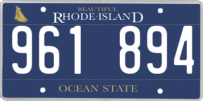 RI license plate 961894